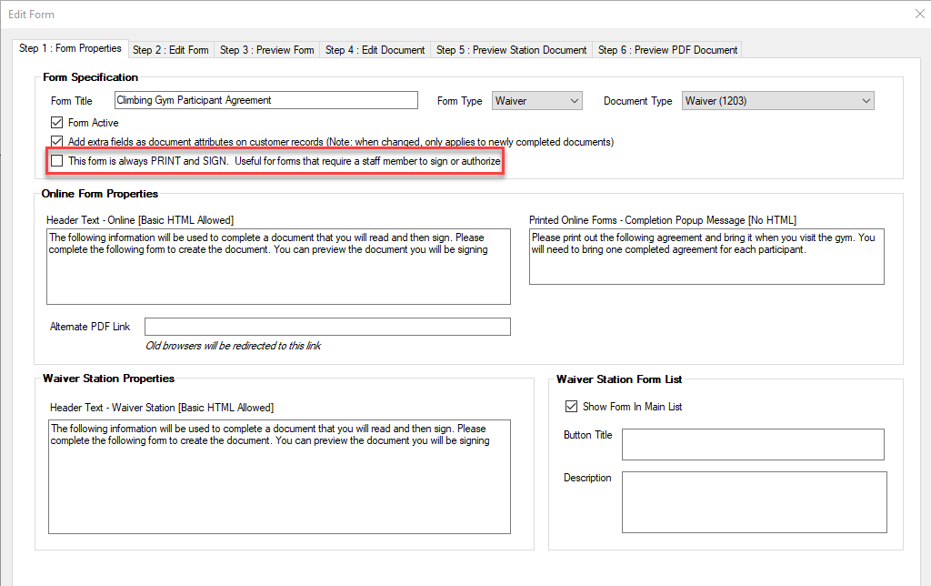 Form editing interface screenshot.